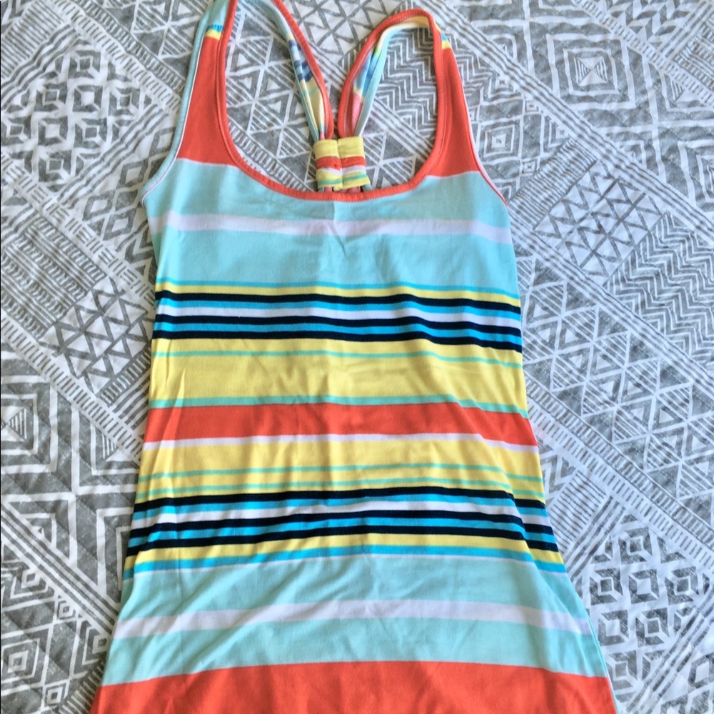 High low striped dress size small (fit more XS)